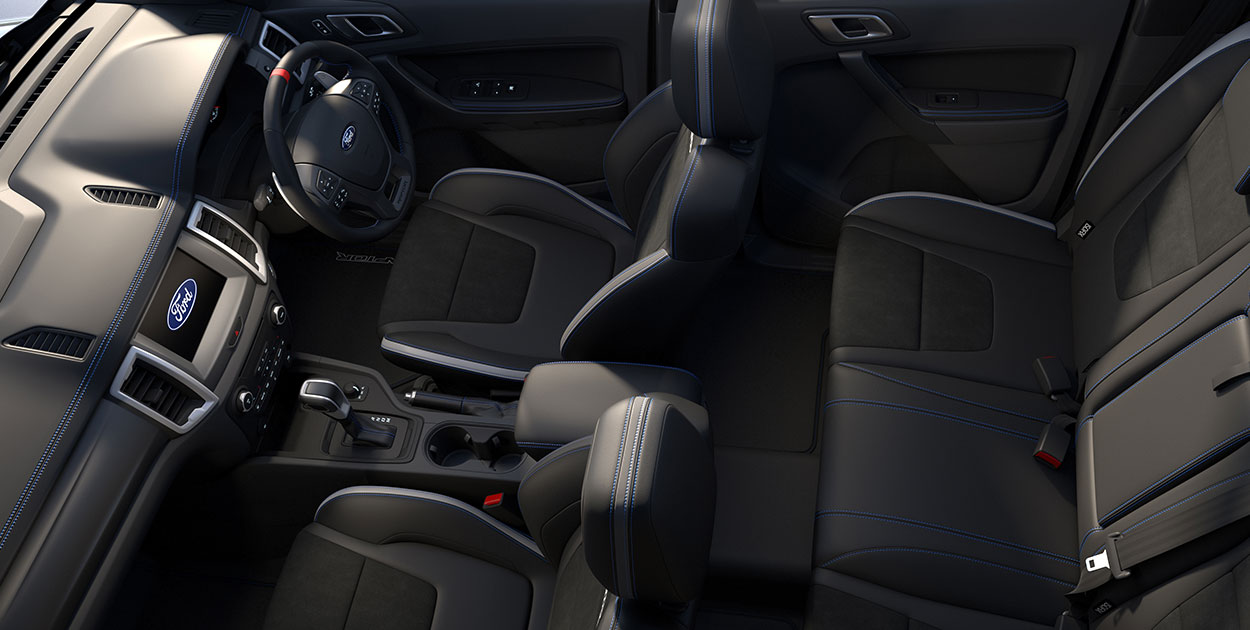 Diseño Interior de Ford Ranger Raptor de gran Equipamiento, Comodidad y Tecnología