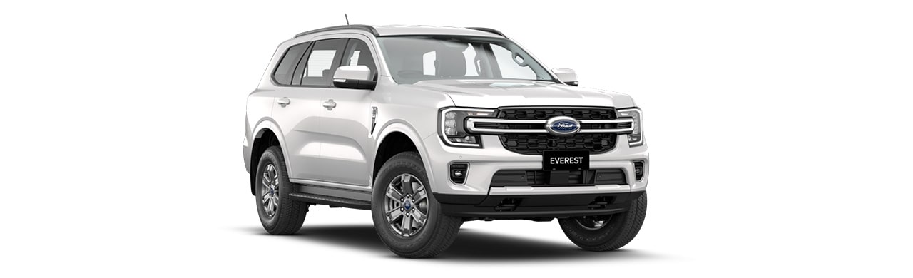 Conoce Ford Everest 2023: SUV Todoterreno 4x4 en color Snow Flake Pearl White
