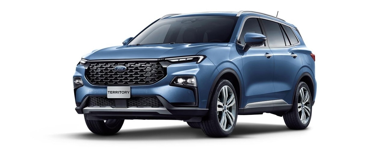 Descubre la Poderosa Camioneta SUV Ford Territory 2023 en color True Blue Metallic