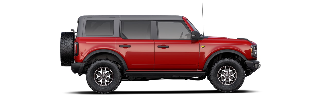 Descubre la SUV Ford Bronco 2022 4 Puertas en color Rapid Red Metallic