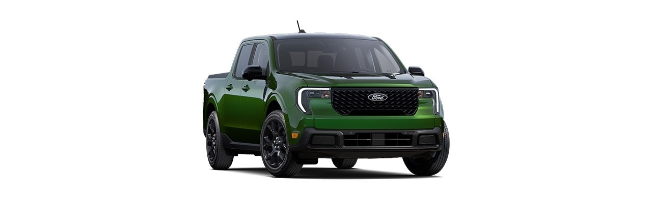Ford Maverick 2025 lariat, Pickup compacta en color verde en centroamérica