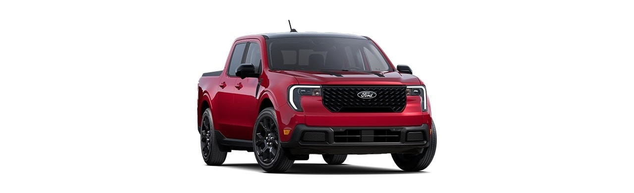 Ford Maverick 2025 Lariat, Pickup compacta en color rojo metálico en centroamérica