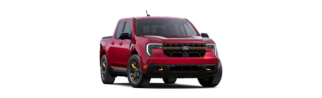 Ford Maverick 2025 Tremor, Pickup compacta en color rojo metálico en centroamérica