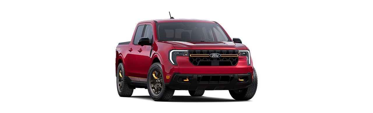 Ford Maverick 2025 Tremor, Pickup compacta en color rojo metálico en centroamérica