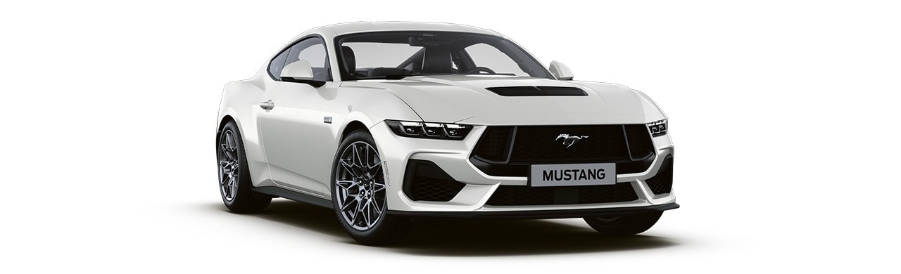 Espectacular Diseño del Vehículo Deportivo Ford Mustang 2024 en color Oxford White