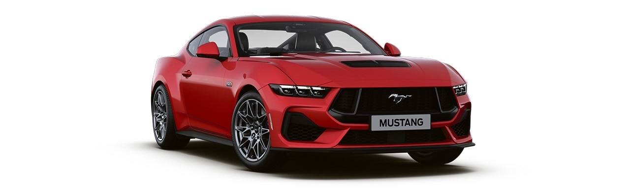 Espectacular Diseño del Vehículo Deportivo Ford Mustang 2024 en color Race Red