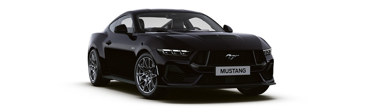 Espectacular Diseño del Vehículo Deportivo Ford Mustang 2024 en color Shadow Black