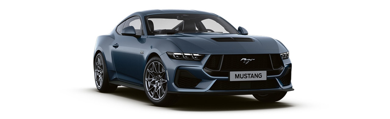 Espectacular Diseño del Vehículo Deportivo Ford Mustang 2024 en color Vapor Blue