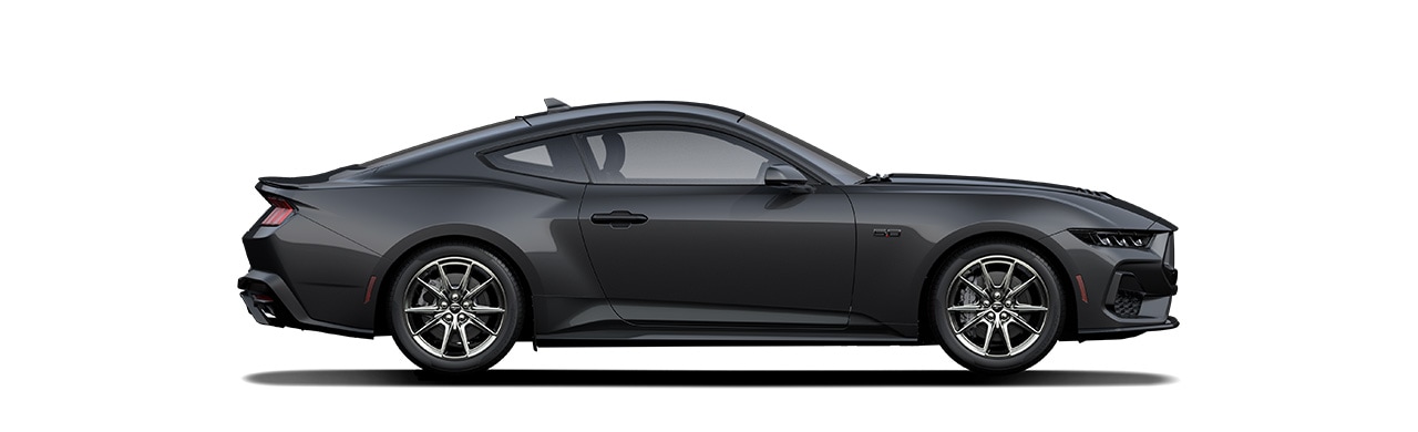 Espectacular Diseño del Vehículo Deportivo Ford Mustang 2024 en color Dark Matter Gray Metallic