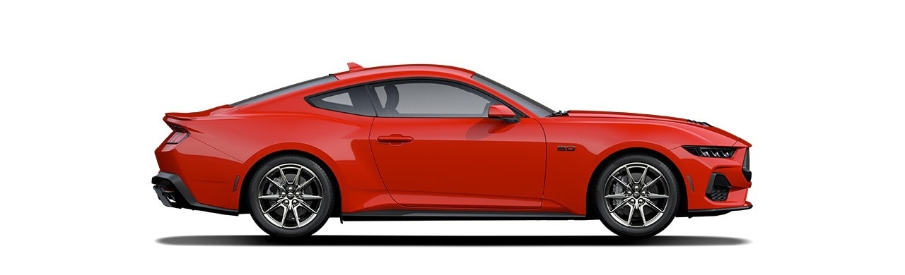 Espectacular Diseño del Vehículo Deportivo Ford Mustang 2024 en color Race Red