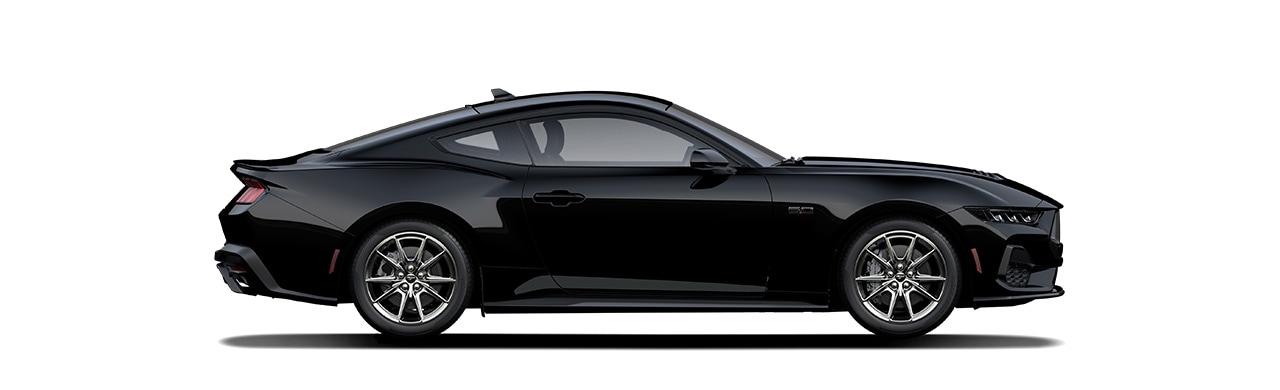 Espectacular Diseño del Vehículo Deportivo Ford Mustang 2024 en color Shadow Black