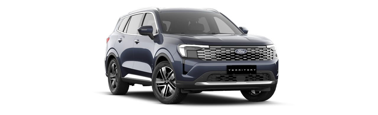Ford Territory 2026 versión Ambiente, SUV en color Azul Blue Panther en Centroamérica