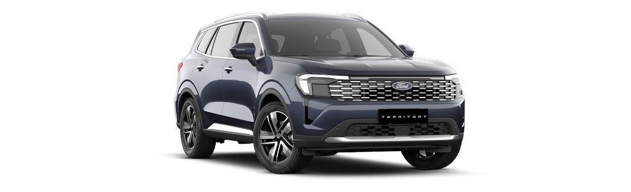 Ford Territory 2026 versión Ambiente, SUV en color Azul Blue Panther en Centroamérica