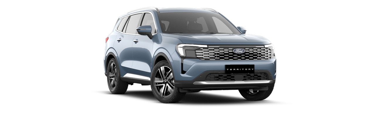 Ford Territory 2026 versión Ambiente, SUV en color Azul Moonstone Blue en Centroamérica