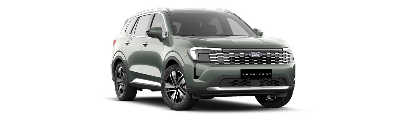Ford Territory 2026 versión Ambiente, SUV en color Verde Outrageous Green en Centroamérica