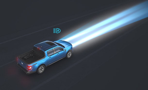 Ford Maverick 2025 cuenta con faros, luces e iluminación LED para mejor visibilidad en noche